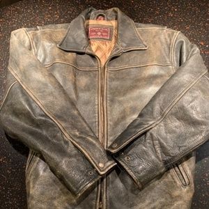Rare Andrew Marc Distressed Motorcycle Jacket